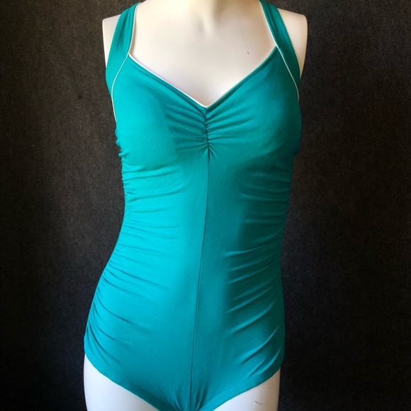 Vintage | Swim | Vintage One Piece Swimsuit Turquoiseteel Color | Poshmark